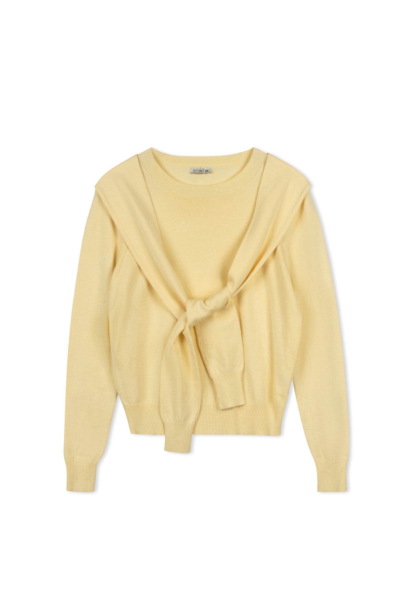 POINT SHOULDER WRAP SWEATER