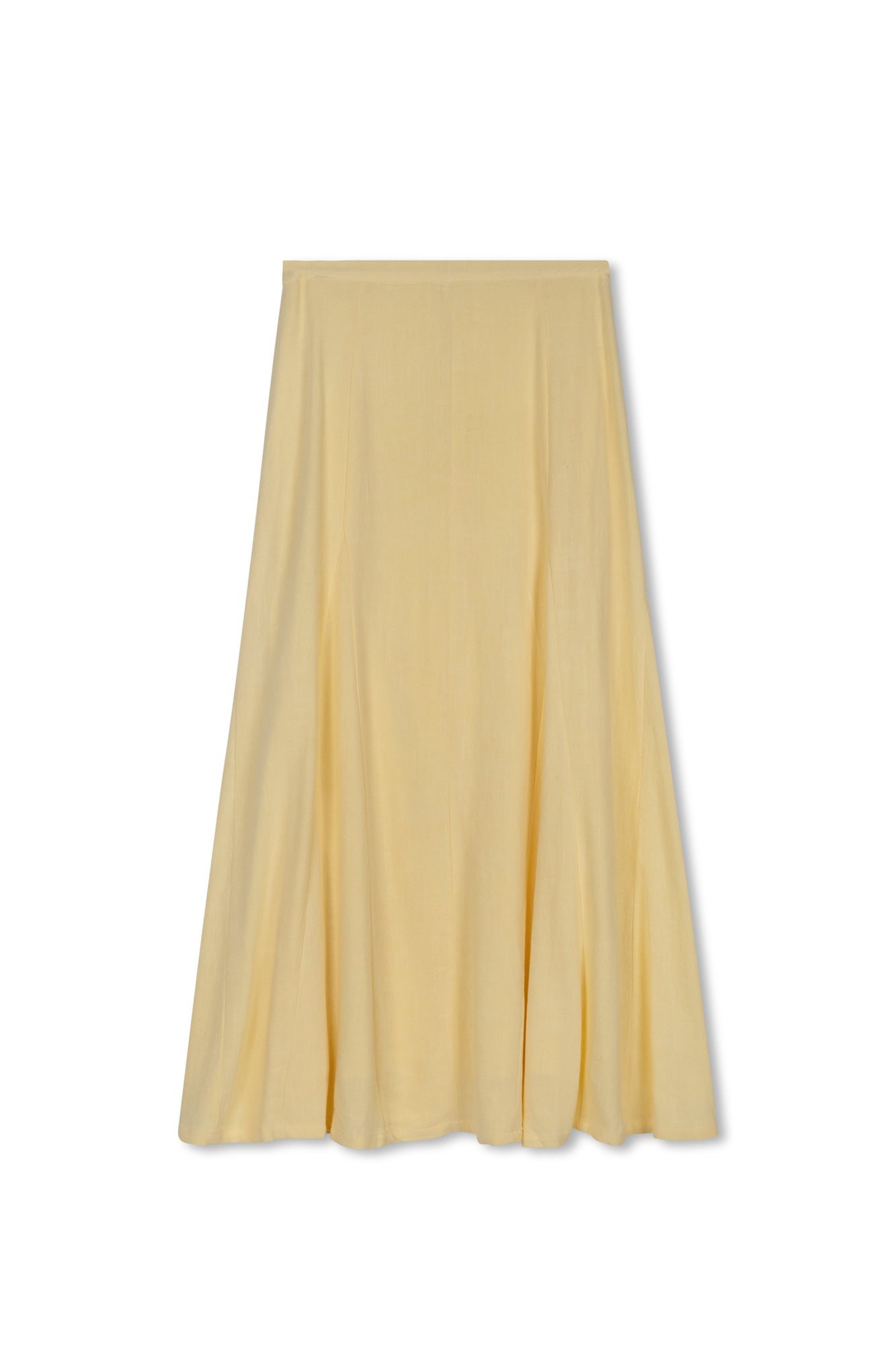 POINT GORED LINEN SKIRT