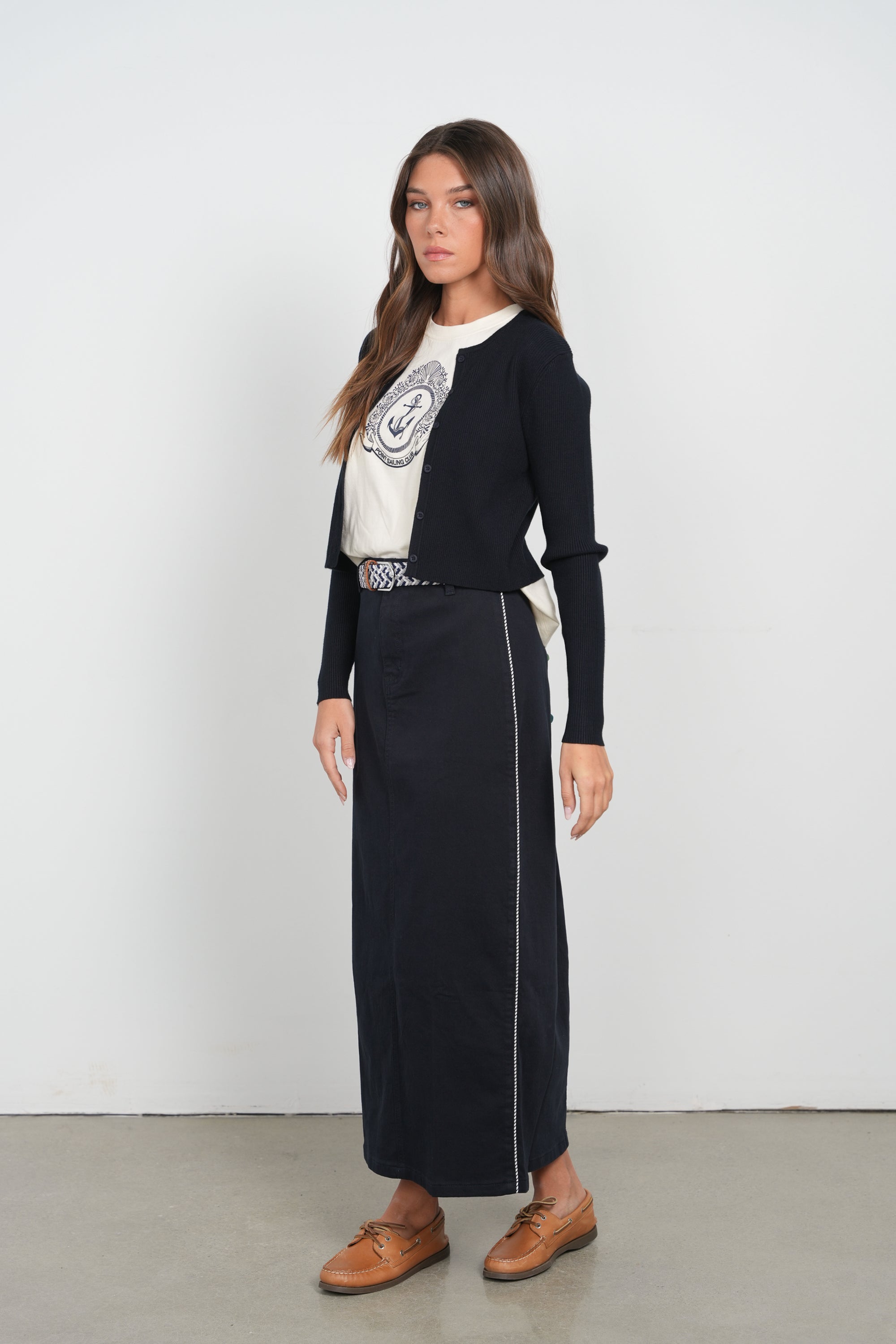 POINT X HD MAXI SKIRT W/ PIPING