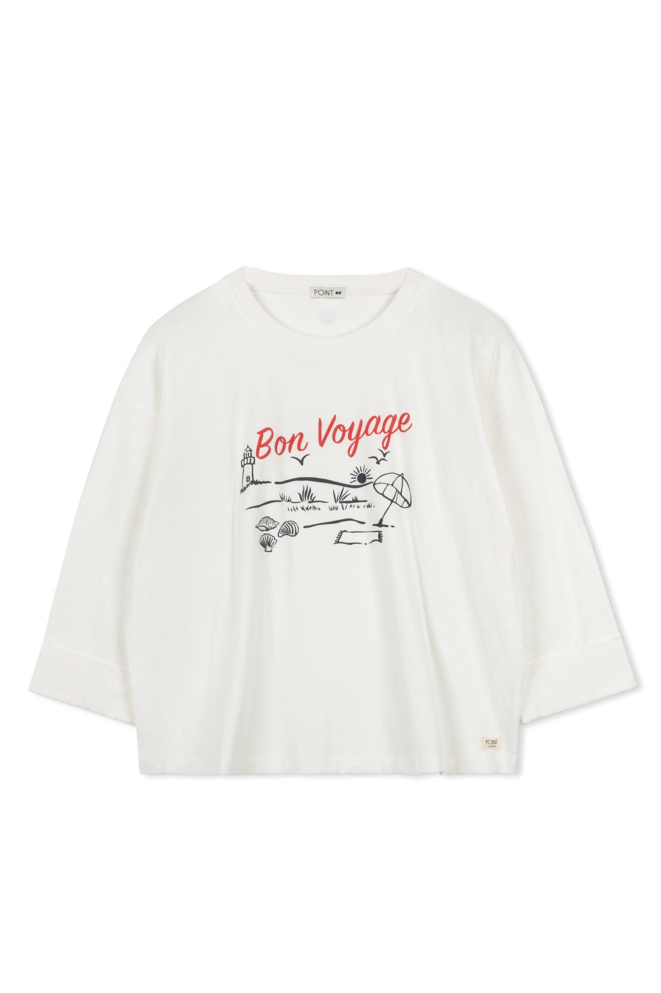 POINT GRAPHIC ROLL CUFF TEE