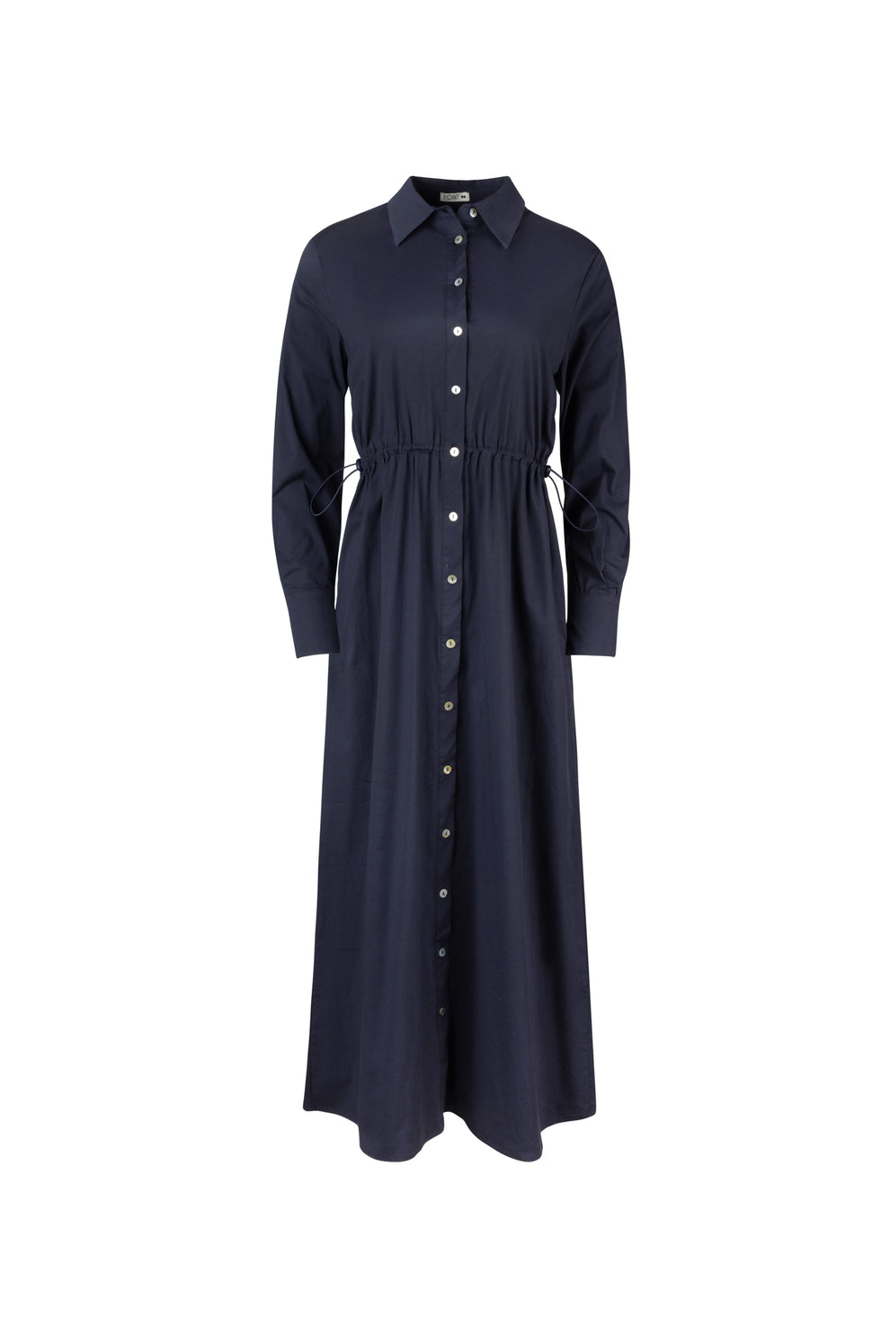 navy poplin shirt dress Blue Cotton Poplin Short Button-Down Shirt Dress Custom Size (Free) / Regular (5'2"