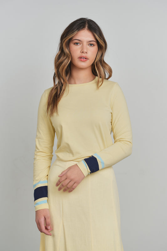 POINT BOXY STRIPE TEE