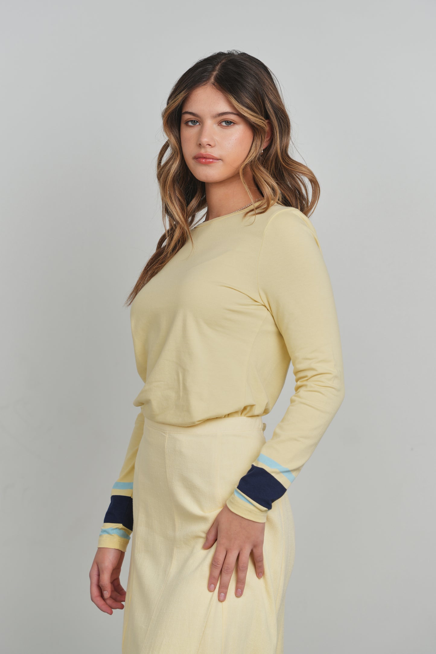 POINT BOXY STRIPE TEE