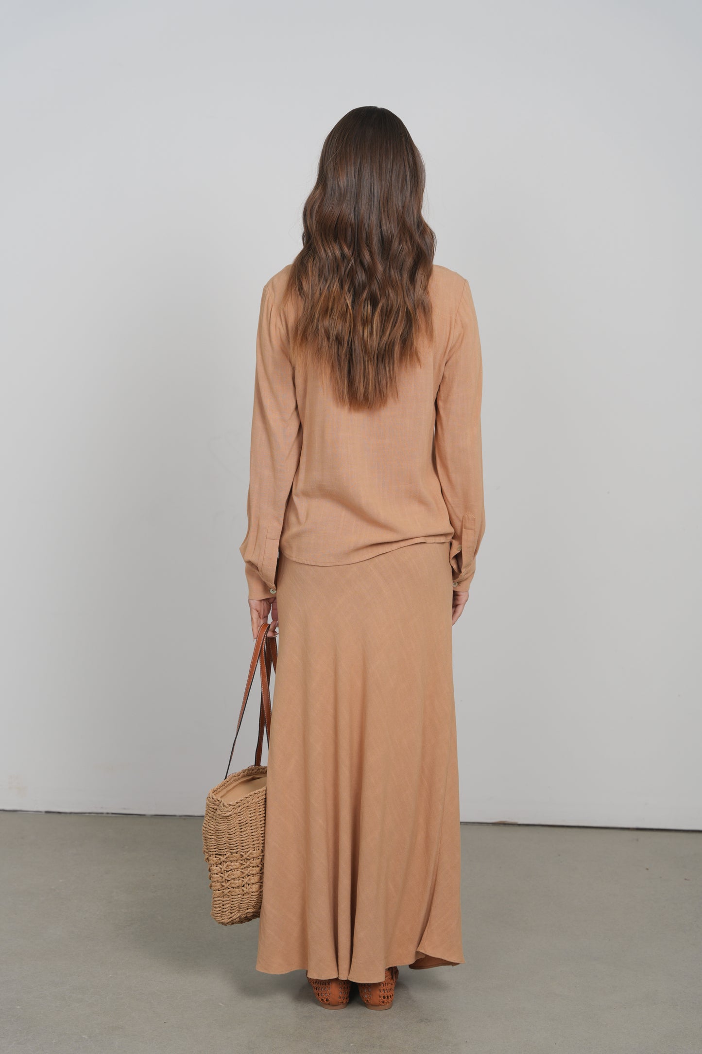 POINT LINEN A-LINE SKIRT