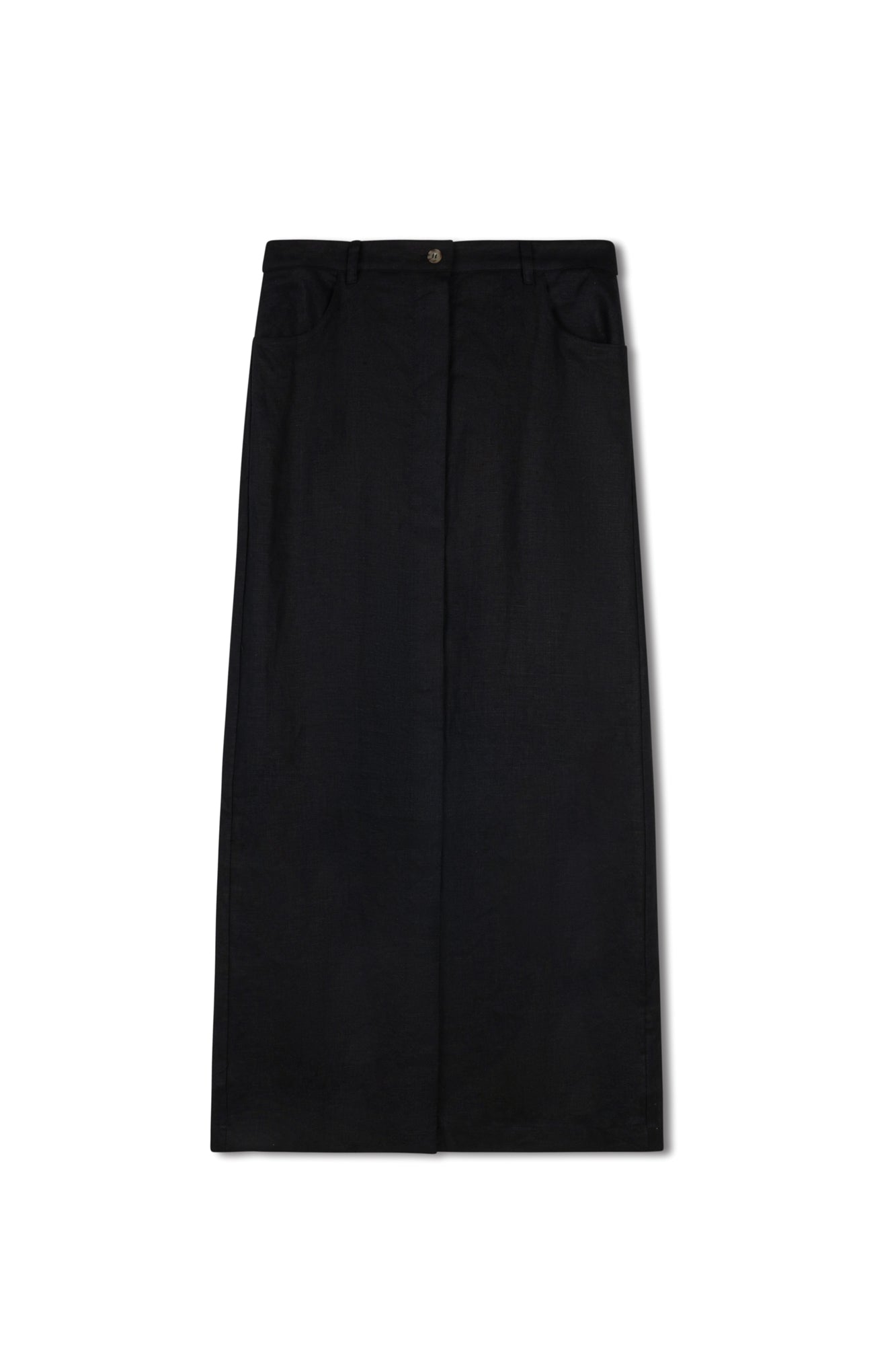 POINT LINEN COLUMN SKIRT