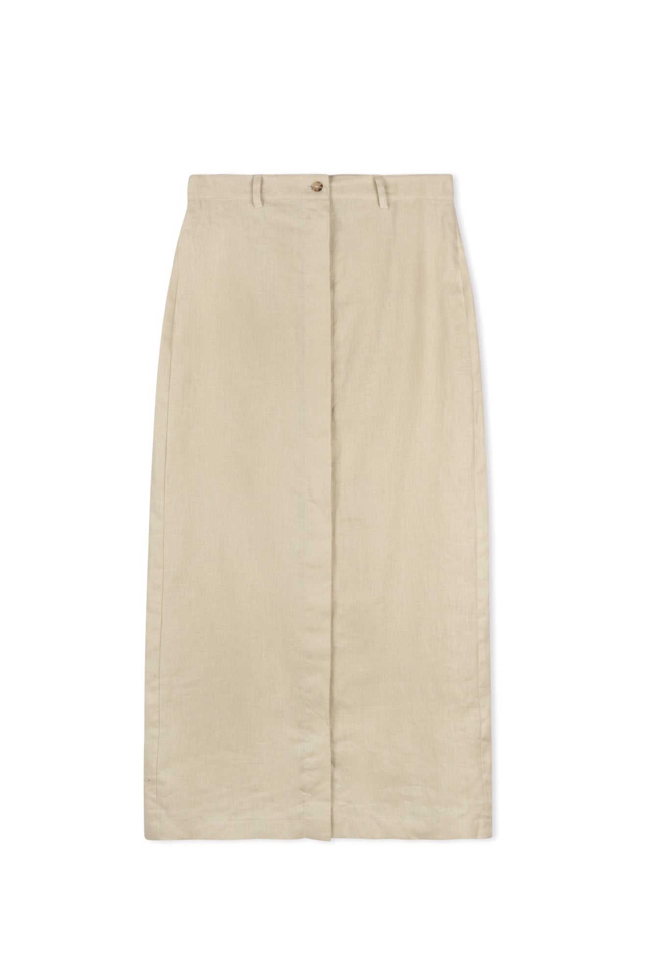 POINT LINEN COLUMN SKIRT