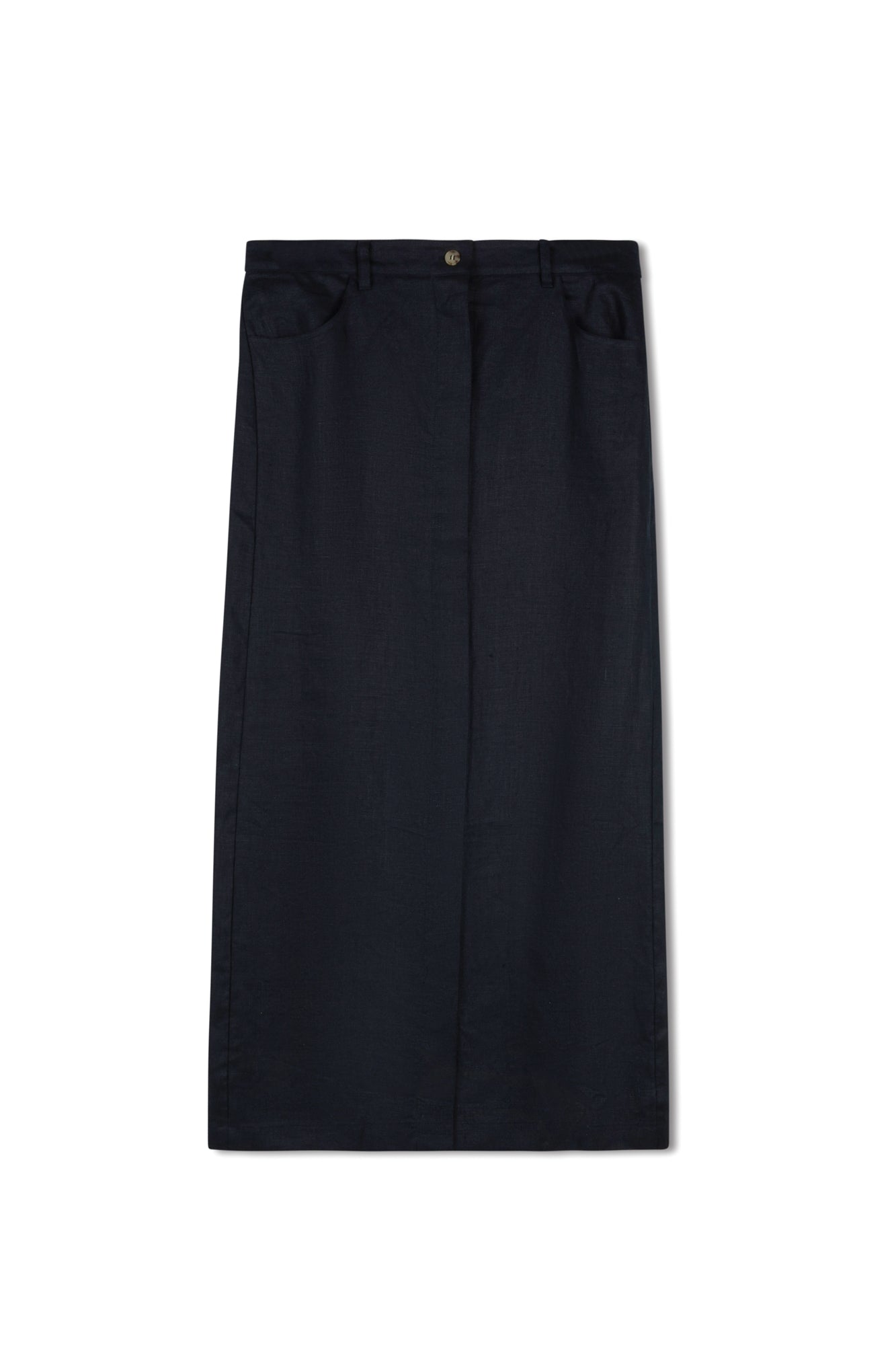 POINT LINEN COLUMN SKIRT
