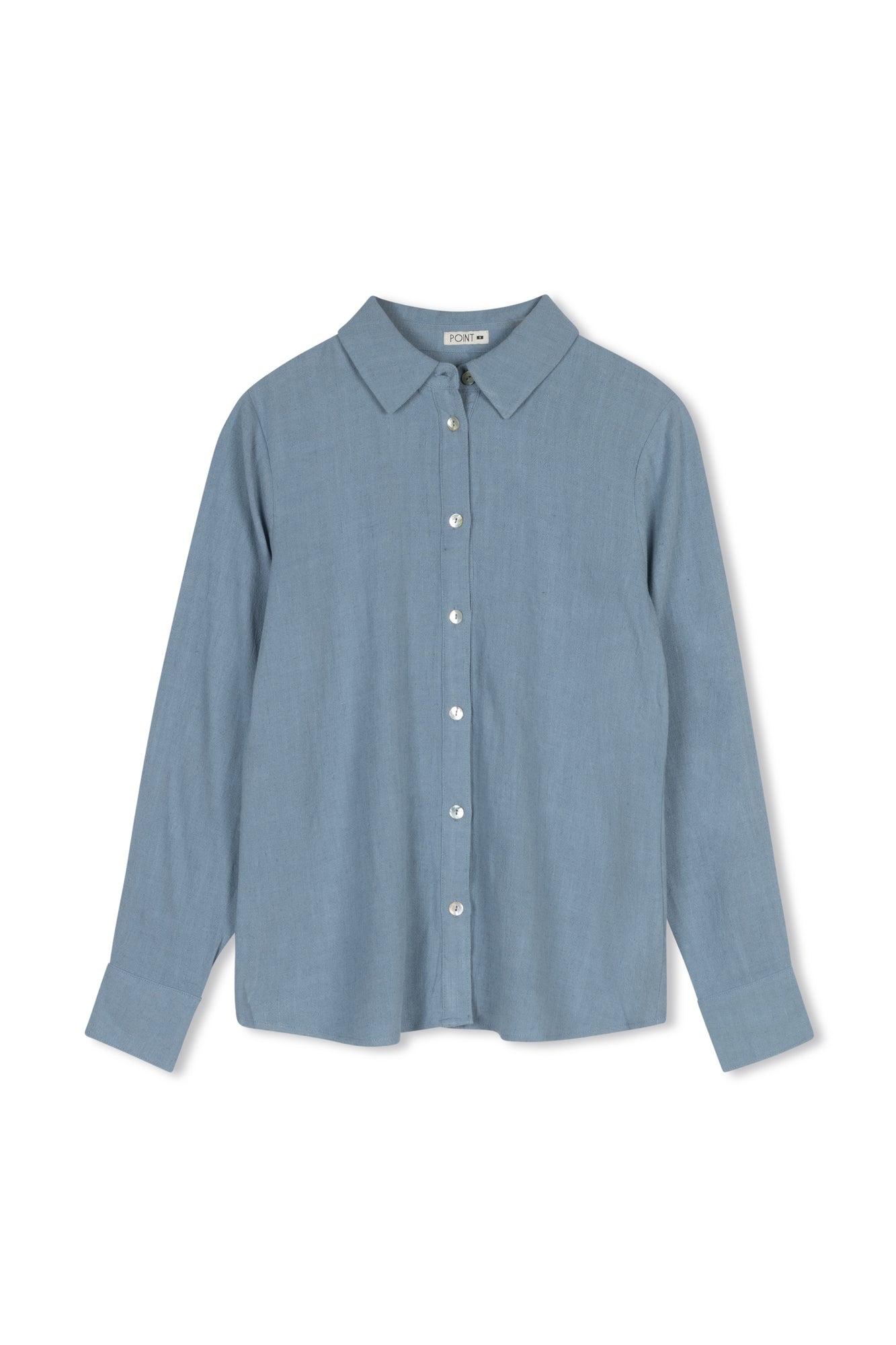 POINT LINEN BUTTON UP SHIRT
