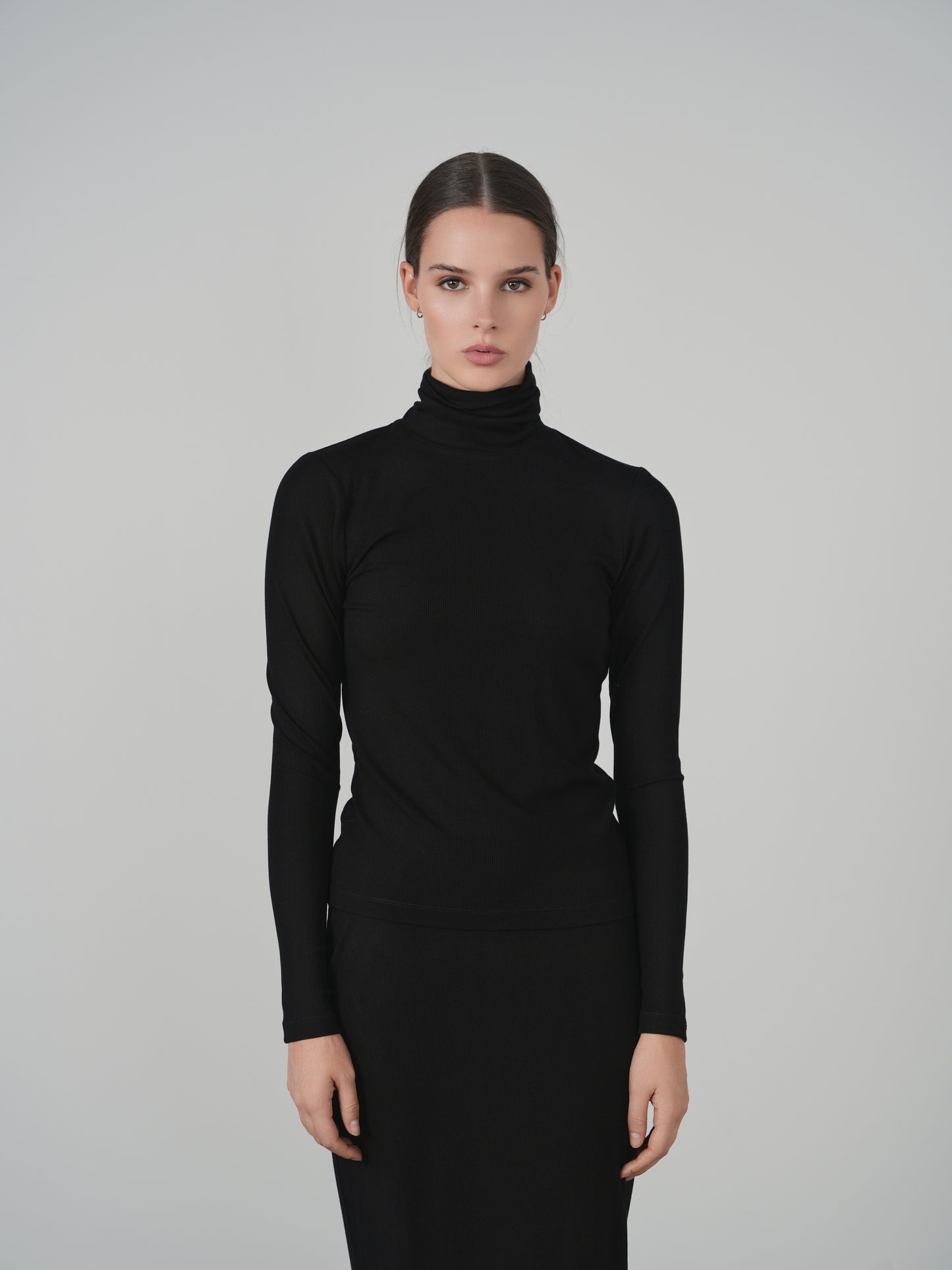 Point Jersey Rib Turtleneck
