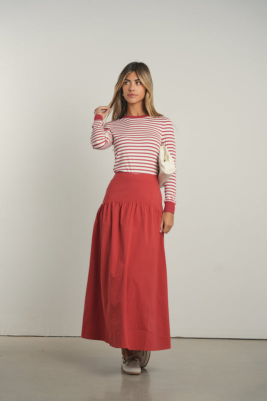 POINT POPLIN SKIRT