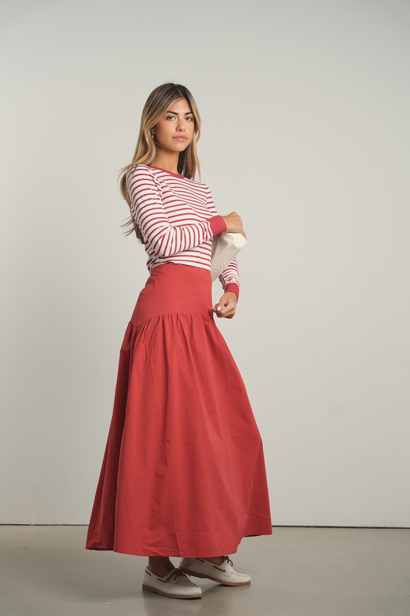 POINT POPLIN SKIRT