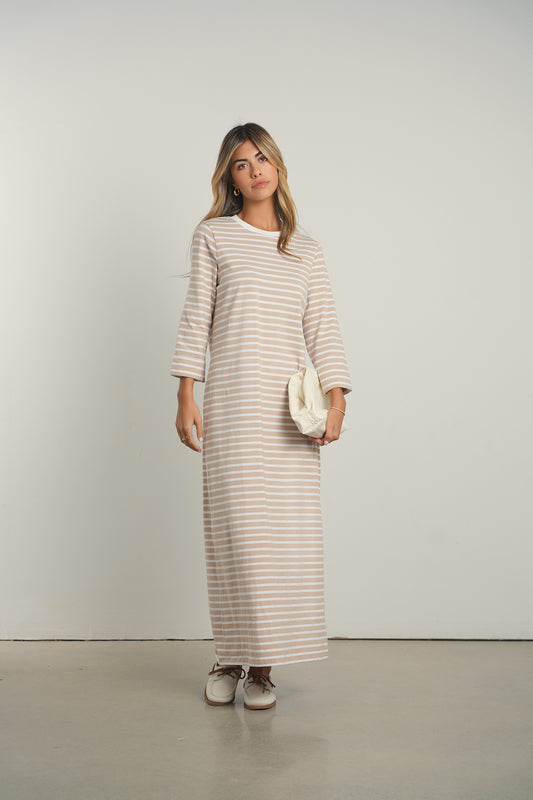 POINT STRIPE MAXI DRESS