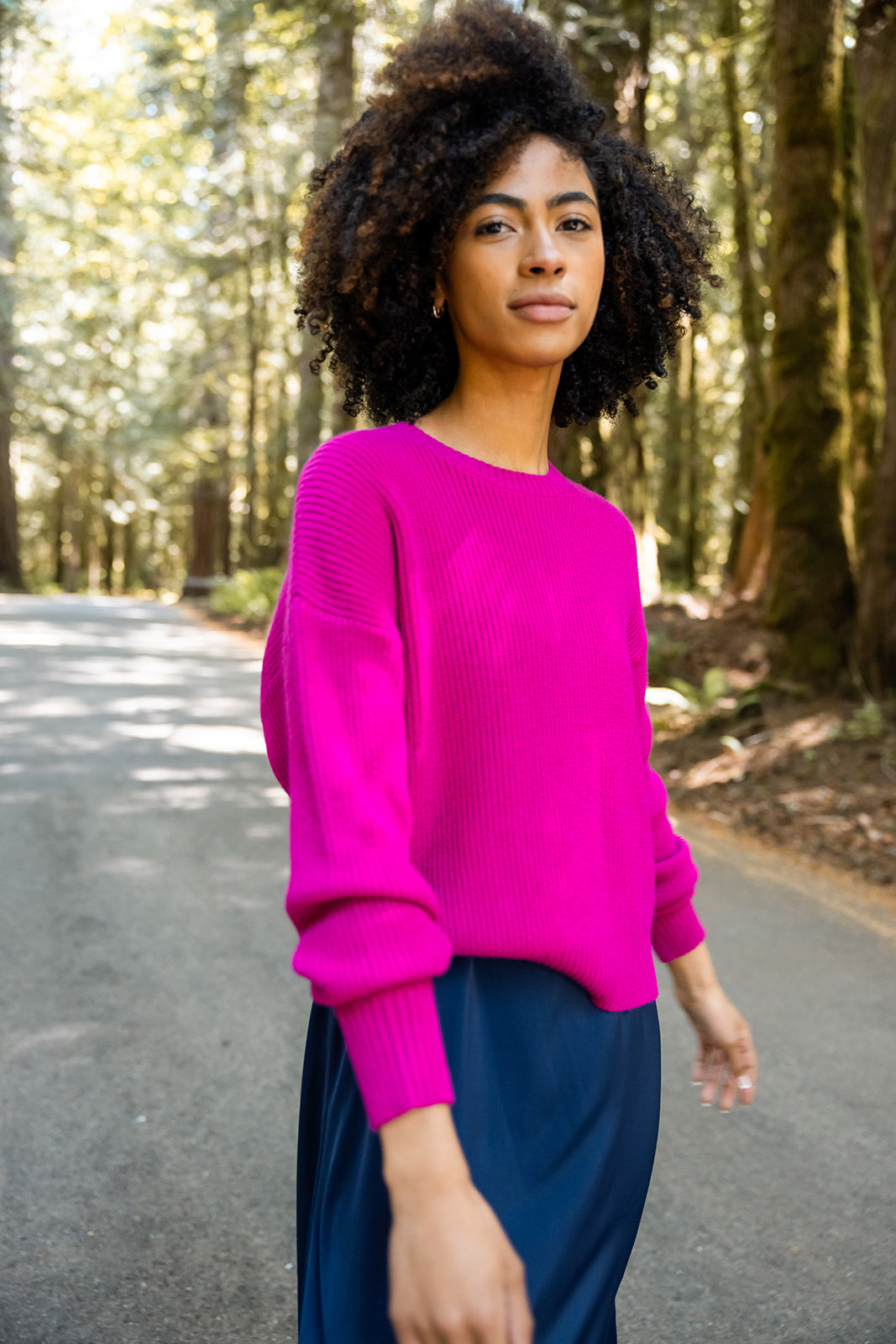 Hot pink clearance chunky sweater