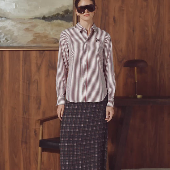 point button up blouse