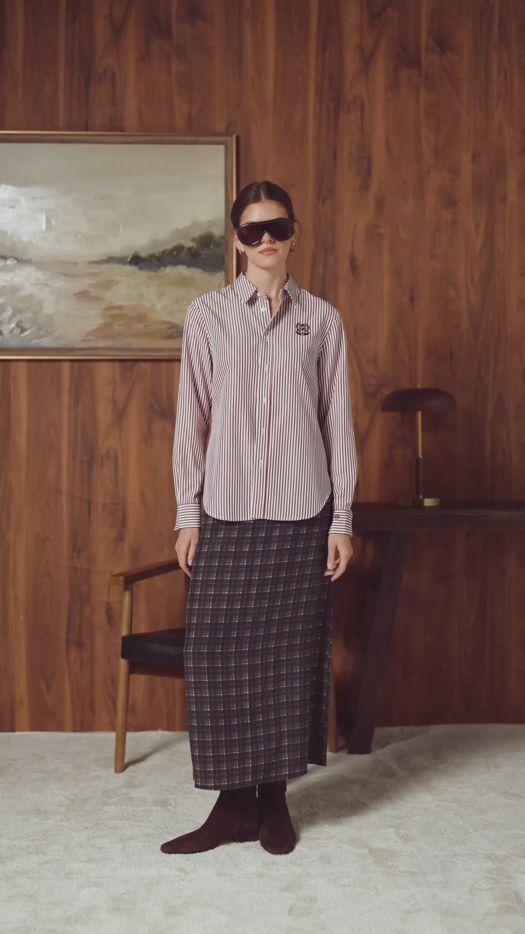 point button up blouse
