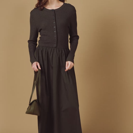 point cable twofer dress
