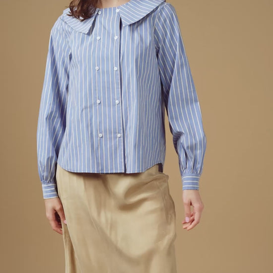 point double breasted button up
