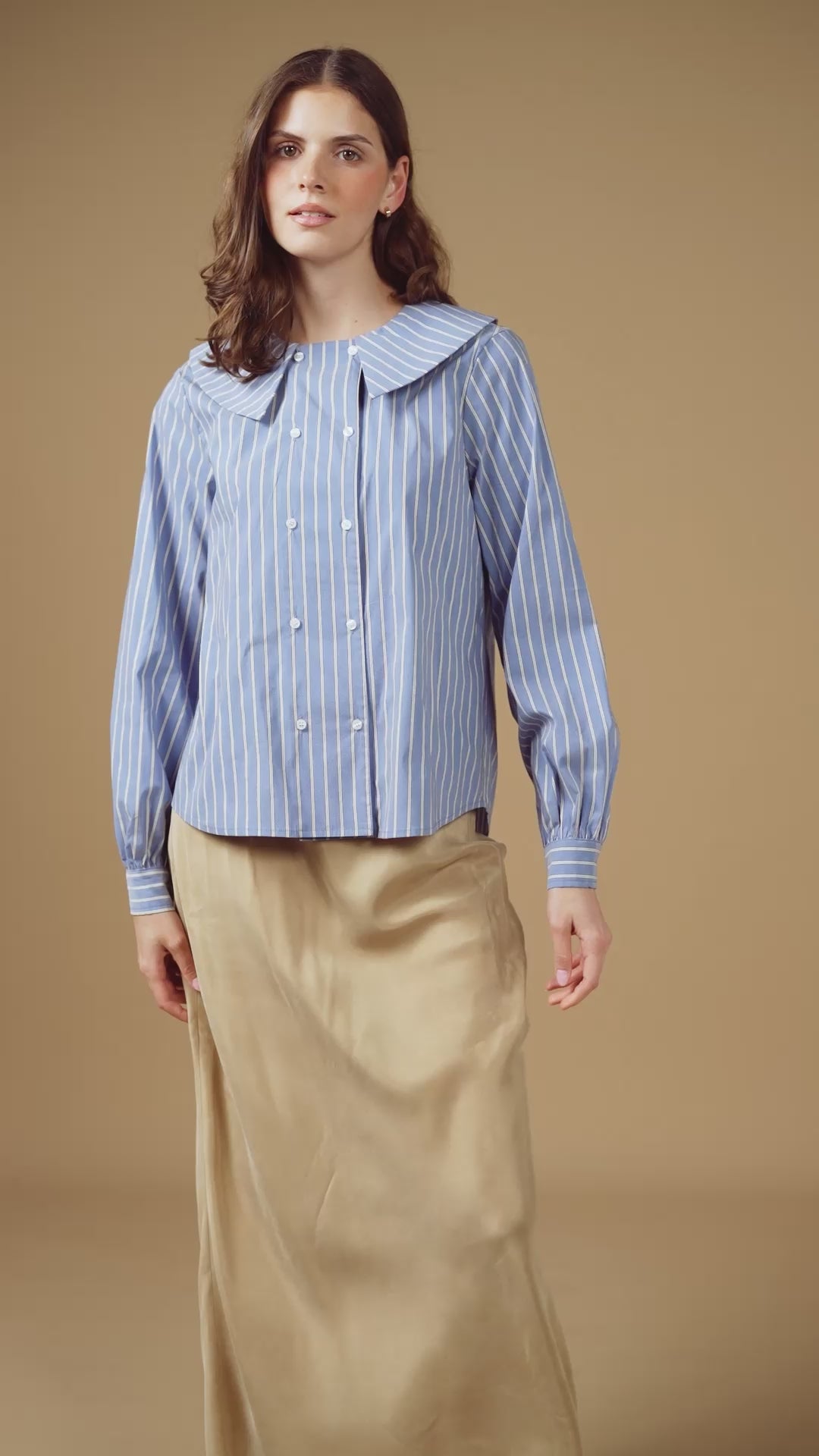 point double breasted button up