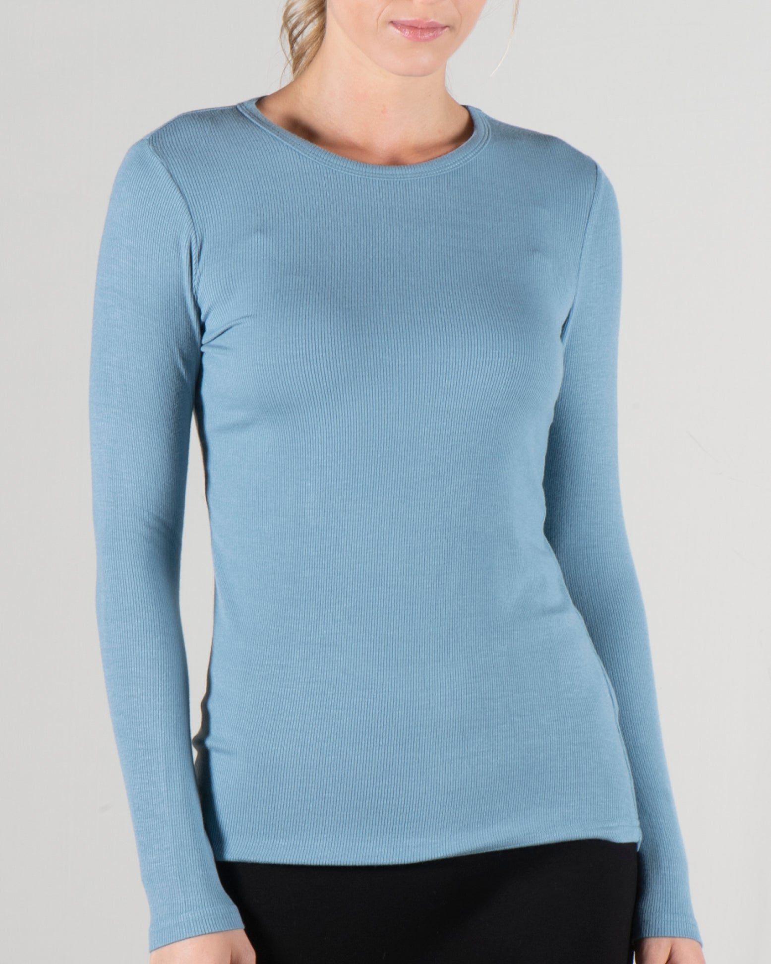 basic crew ribbed long sleeve top – Shop Point Collection