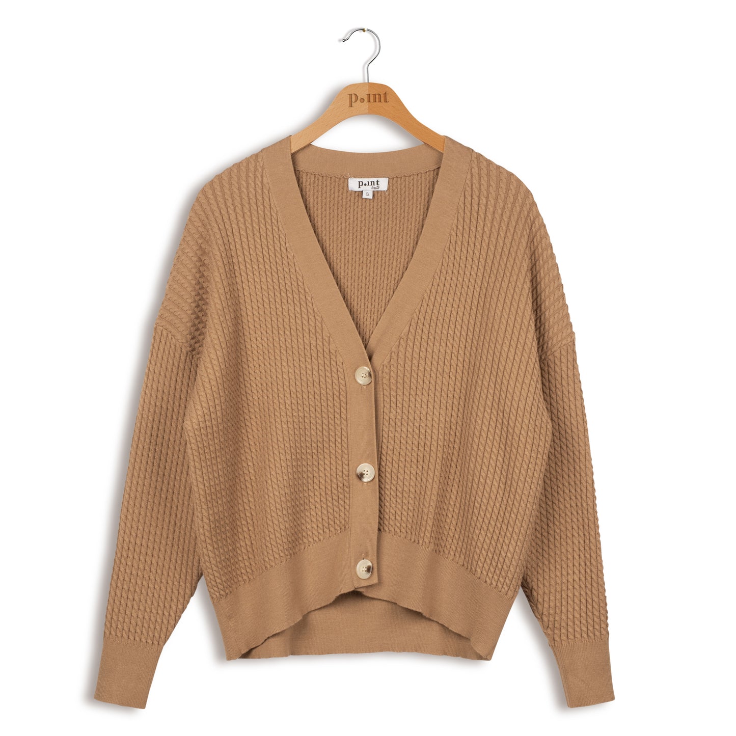 point cable cardigan