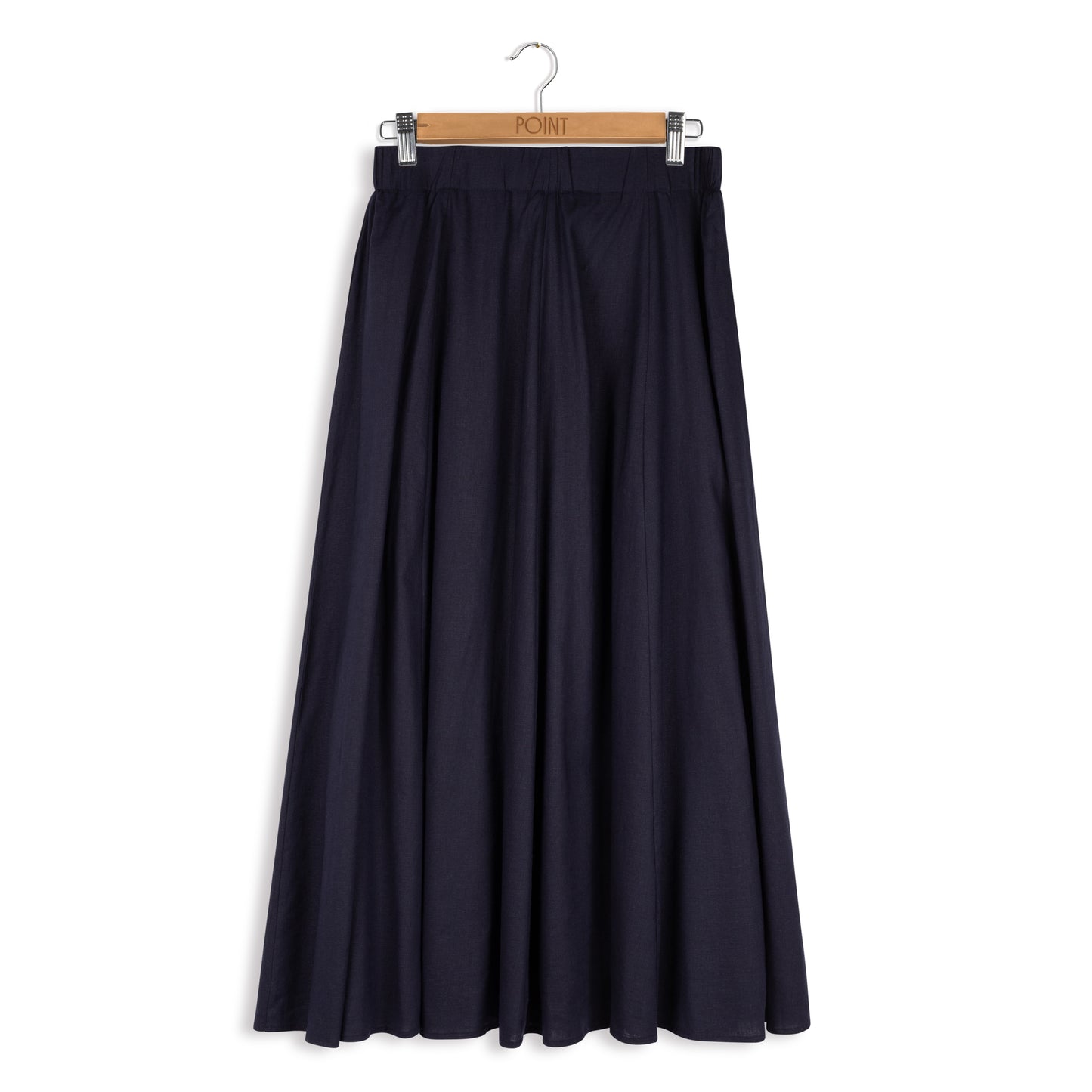 point stretch linen skirt