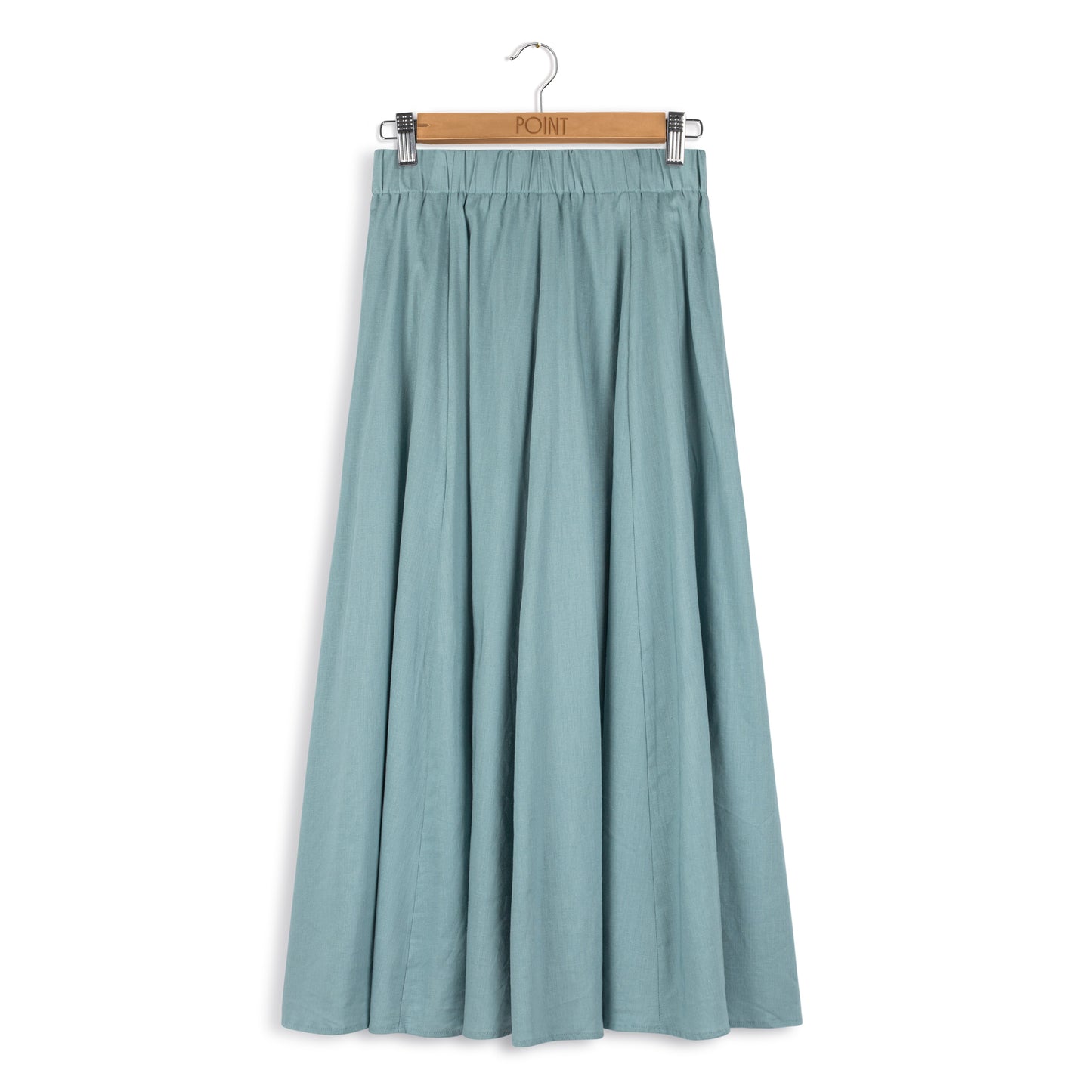 point stretch linen skirt
