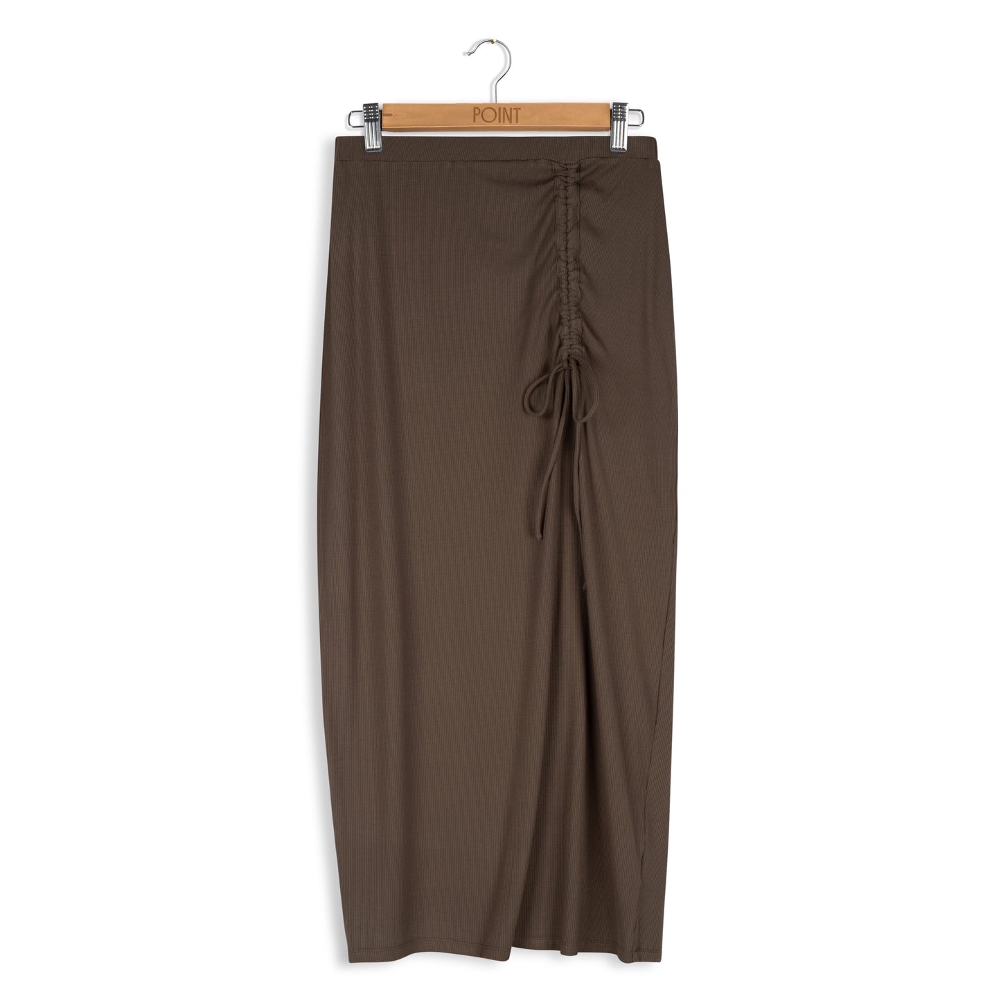 point ruched skirt