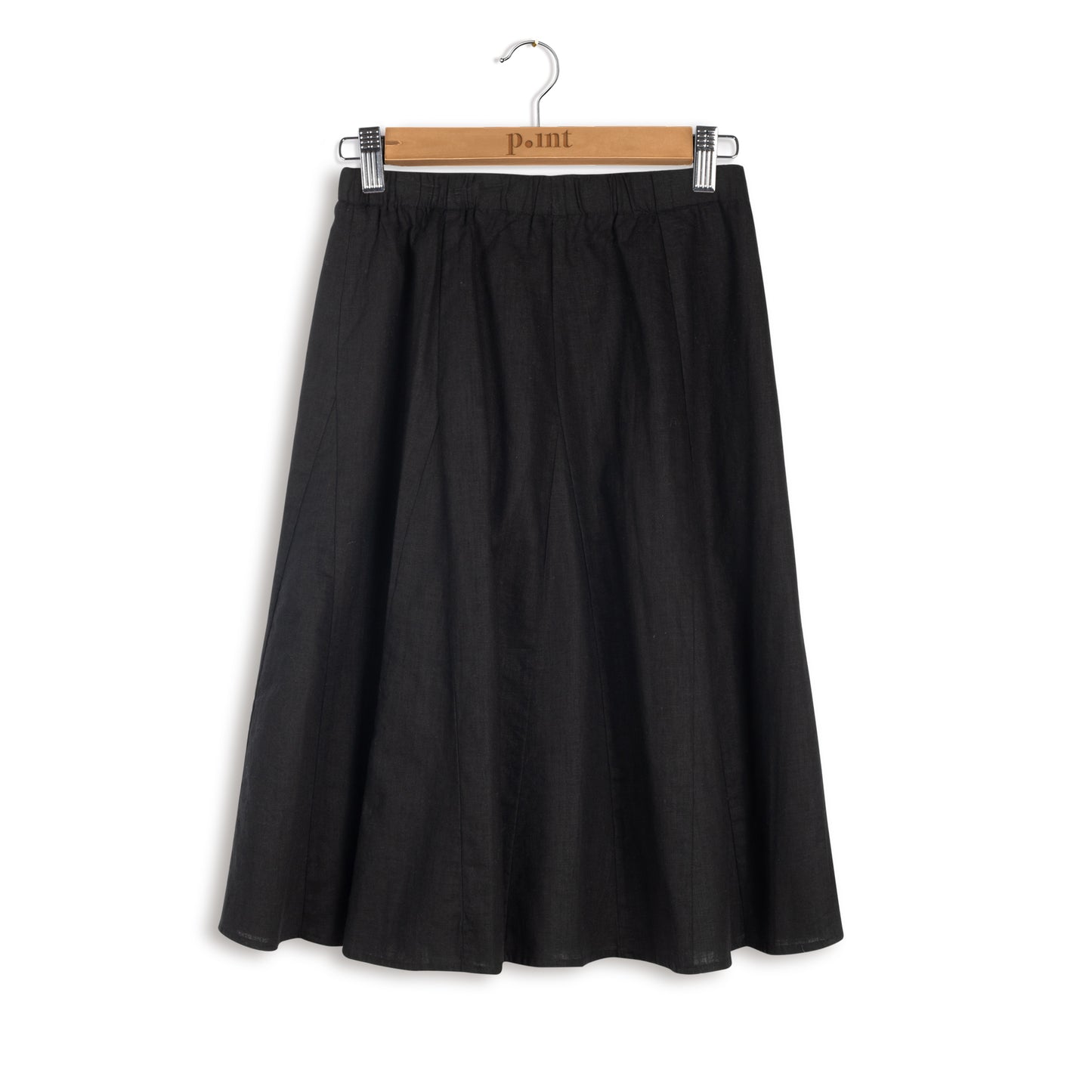 point linen gored skirt