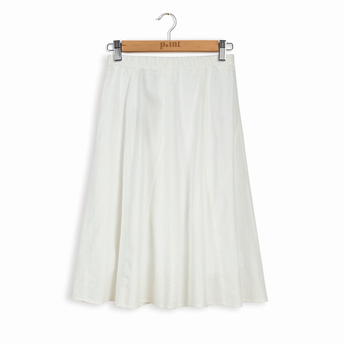 point linen gored skirt
